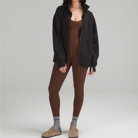 Scuba Oversized Funnel Neck Hoodie In Black - Picture 3 of 9